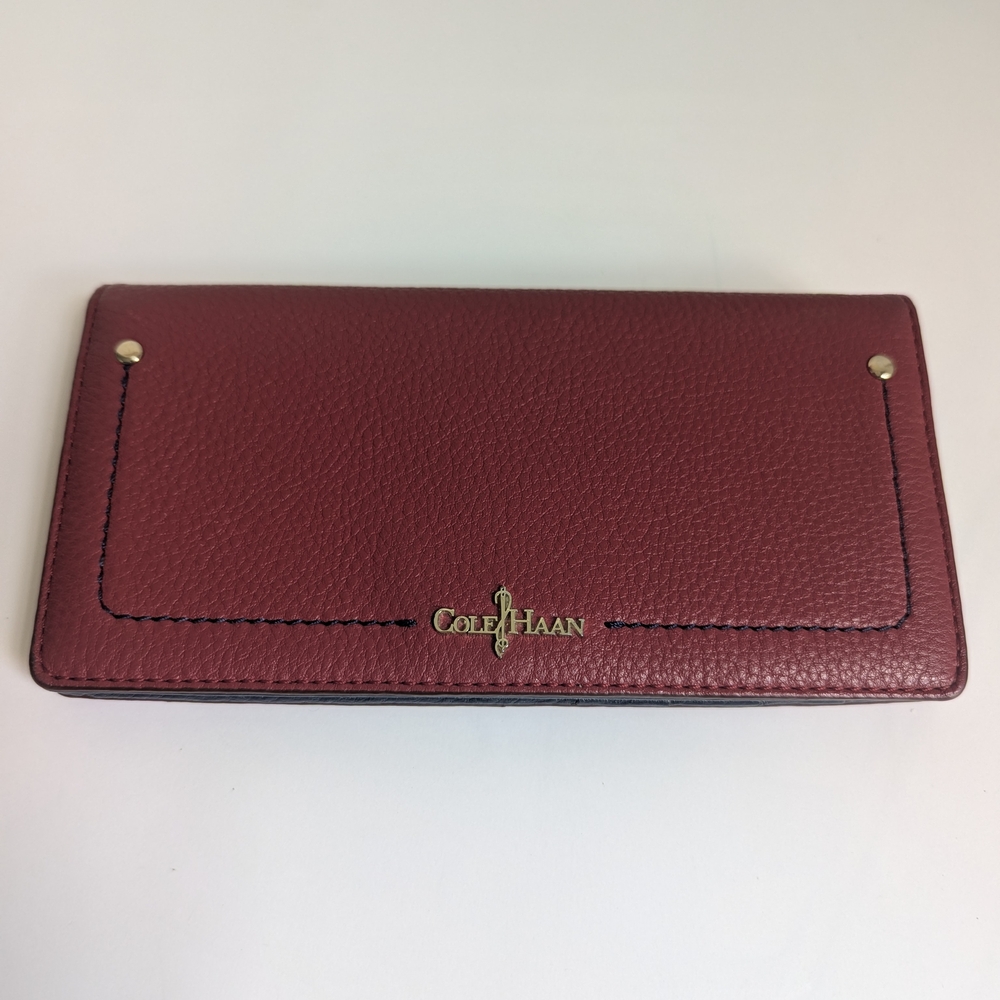 Cole Haan Burgundy Leather Continental Wallet